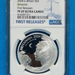 2024 ブリタニア 2ポンド プルーフ銀貨 NGC PF69UCFR