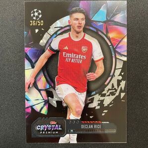 50枚限定 2023-24 Topps デクラン・ライス アーセナル Crystal Arsenal Declan Rice