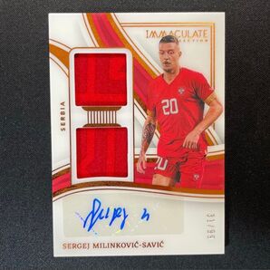 99枚限定 2024 Panini ミリンコヴィッチ=サヴィッチ メモラオート Immaculate Jersey Auto