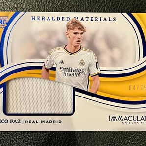 25枚限定 2023-24 Panini ニコ・パス RC レアル・マドリー Immaculate メモラビリア Jersey