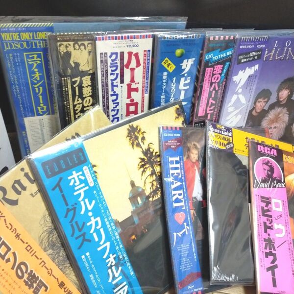 全帯付LPレコード 11枚セット/David Bowie/The Beatles/RAINBOW/The Eagles/etc