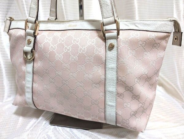 GUCCI グッチ ハンドバッグ ピンク GG柄 トートバック ハンドバッグ