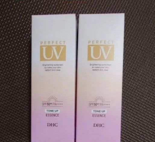DHC パーフェクトUV トーンアップ エッセンス 日焼け止め 美容液 80g 2本