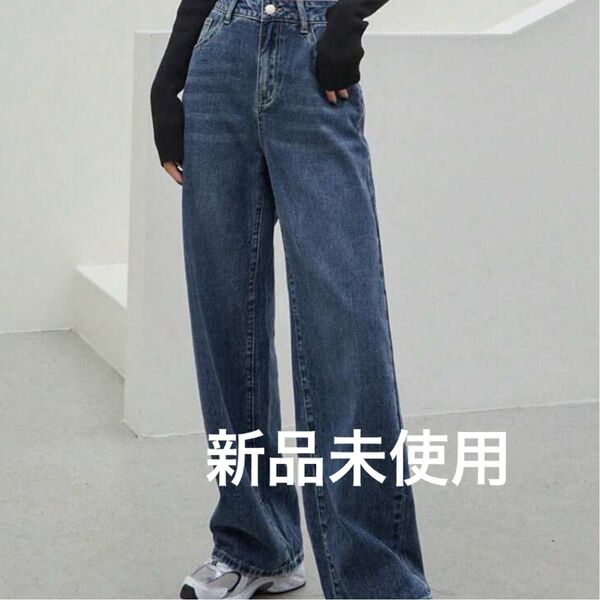 SHEIN Dazy ハイウエストワイドレッグジーンズ デニム