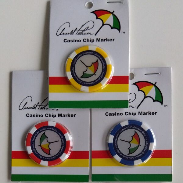 Arnold Palmer ゴルフ カジノチップマーカー 3個セット