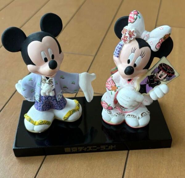 ディズニー ミッキー ミニー 置物 2個セット 和服 東京ディズニーリゾート限定