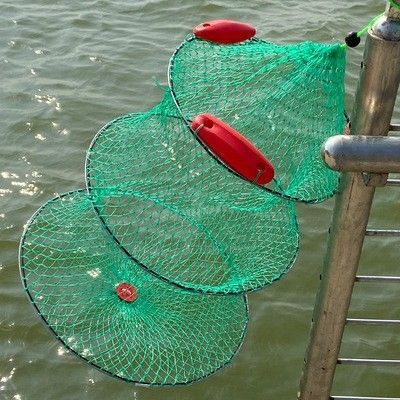1435 活かし3段スカリ びく 釣り 海 魚 網 40cm
