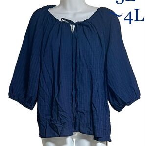 新品 大きいサイズ レディース チェックシャツ トップス チュニック 3L〜4L