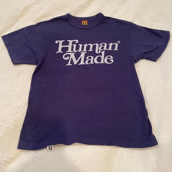 Human Made ロゴ Tシャツ ネイビーM