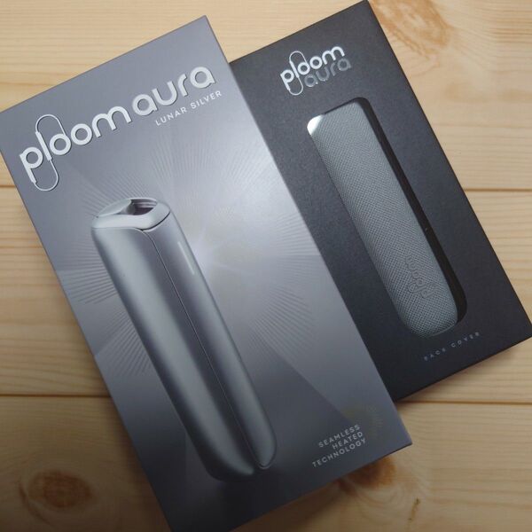 一部店舗限定品 新品未開封 ルナシルバー プルーム オーラ Ploom AURA スターターキット ルナシルバー バックカバー