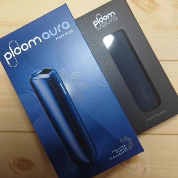 一部店舗限定品 新品未開封 ネイビーブルー プルーム オーラ Ploom AURA スターターキット ネイビーブルー バックカバー