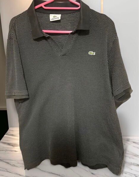 Lacoste ドット柄 ポロシャツ ブラック