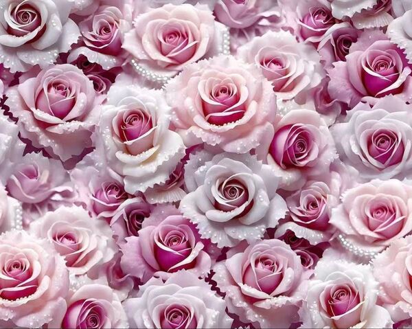 USAシーチング綿生地幅110cm×100cmピンク薔薇1911