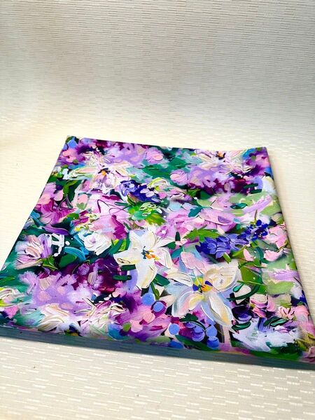 USA生地.シチンク.幅110cm×100cm.油絵風花海