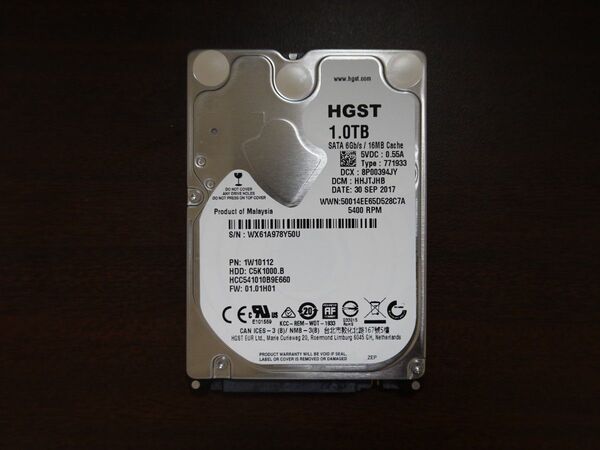 Panasonic DIGA修理用ハードディスク HGST製1TB DMR-BWT650専用 C5K1000.B ④