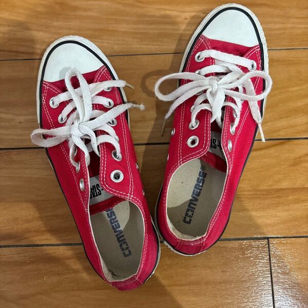 【CONVERSE】オールスター ローカット スニーカー 赤 23.5cm