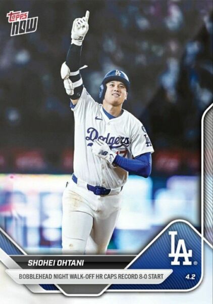 ☆送料無料☆大谷翔平 ボブルヘッドデー サヨナラホームラン 本塁打2025 topps NOW 山本由伸 ロサンゼルス・ドジャース