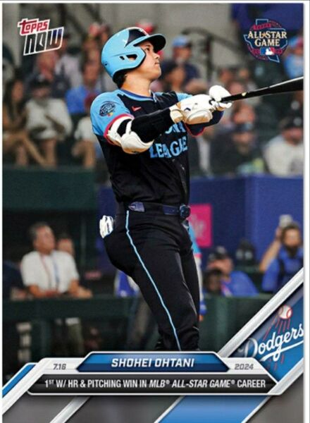 ☆送料無料☆大谷翔平 限定生産オールスター初本塁打 2024 topps NOW ロサンゼルス・ドジャース 山本由伸 佐々木朗希
