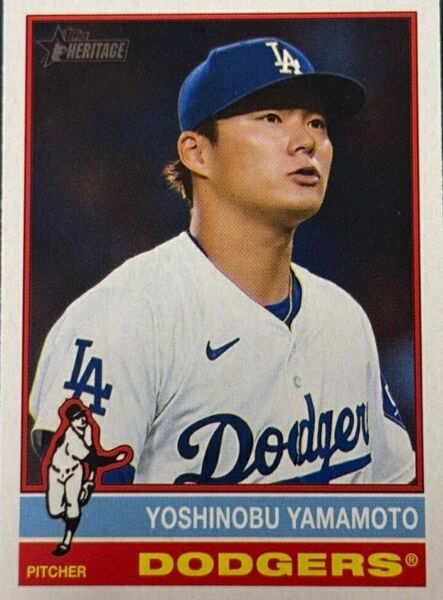☆送料無料☆山本由伸 2025 topps HERITAGE 172 ロサンゼルス・ドジャース 大谷翔平 佐々木朗希