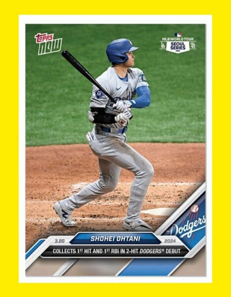 ☆送料無料☆大谷翔平 ロサンゼルス・ドジャース 韓国 ソウルシリーズ 開幕戦 2024 topps NOW 侍ジャパン WBC