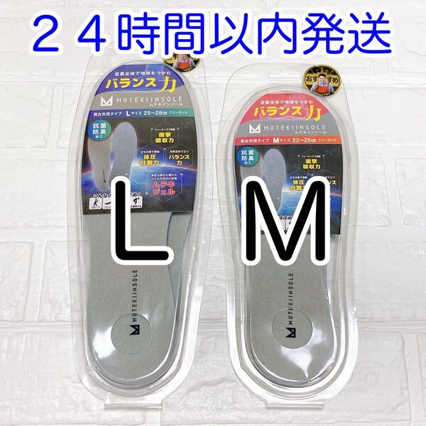 【即発送】ムテキインソール Lサイズ・Mサイズ新品未使用未開封 レジェンド松下 25〜28cm・22〜25cm 男女共用 正規品