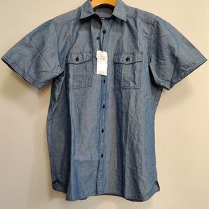 BURBERRY ダンガリー デニム 半袖 シャツ LL 新品