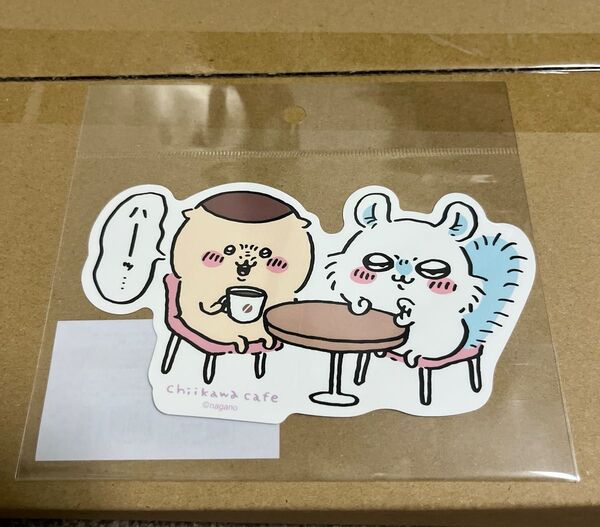 ちいかわ ちいかわカフェ ゆるカットビッグステッカー くりまんじゅう&モモンガ