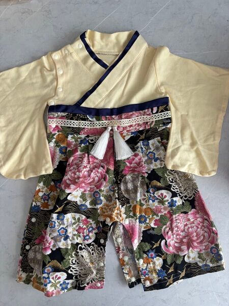 【美品】袴 ロンパース お食い初め お宮参り ベビー