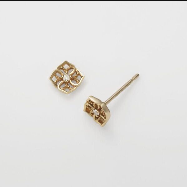 agate アガット K10 ダイアモンドピアス ピアス アクセサリー agete アガット ゴールド系 ダイヤモンド