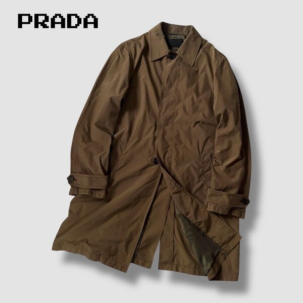 PRADA プラダ 2014AW ナイロン ステンカラーコート ブラウン系 42 archive