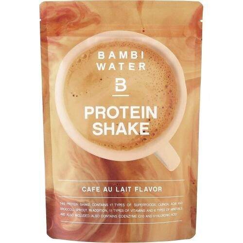 プロテインシェイク 250g BAMBI WATER 美容 プロテイン 女性用 (カフェオレ)