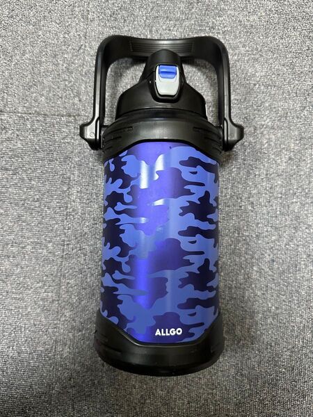 ALLGO 水筒 ステンレスボトル ブルー 迷彩柄