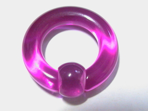  acrylic fiber body pierce ( cap tib beads ring ) purple color 2G outer diameter 28mm new goods postage Y120