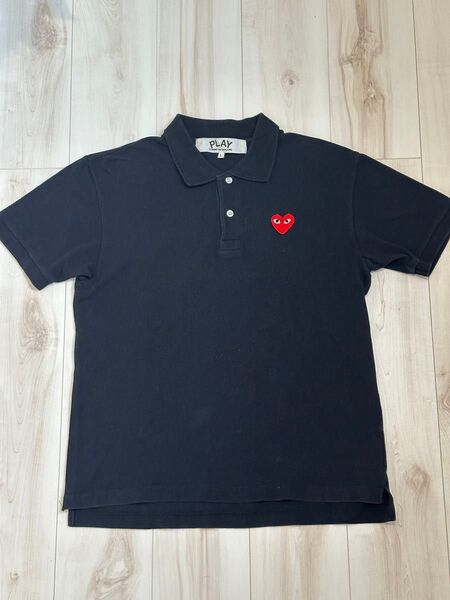 PLAY COMME des GARCONS ポロシャツ ハートワッペン L