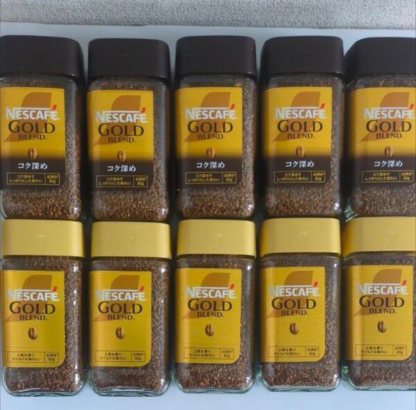 ネスカフェゴールドブレンド 80g 10個 インスタントコーヒー コク深め NESCAFE 瓶 コーヒー ゴールドブレンド