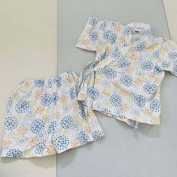花火 甚平 浴衣 80cm アカチャンホンポ 男の子 女の子 綿100