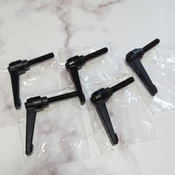 ☆調整可能【レバーハンドル M8 x 40mm】5個入り クランプ