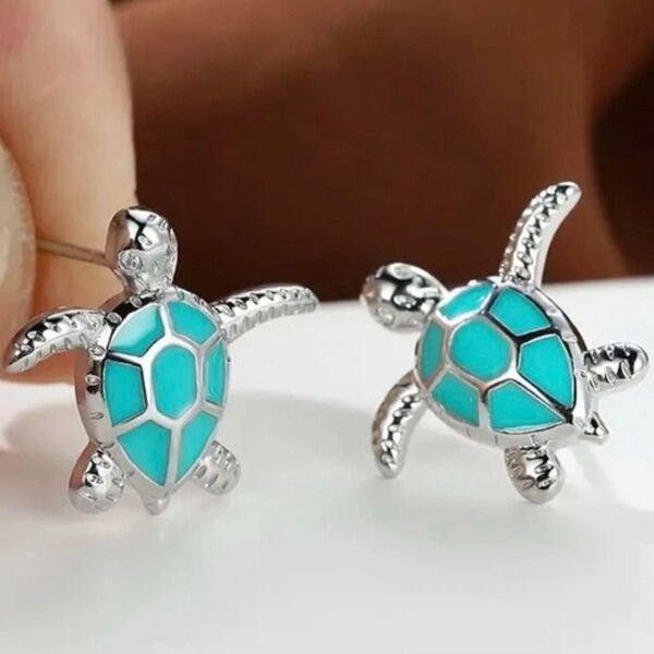 ホヌ ティファニーブルー シルバー 結婚式 海 リゾート 亀 動物 可愛い バリ トロピカル フラダンス衣装 ウミガメ 夏 ハワイ
