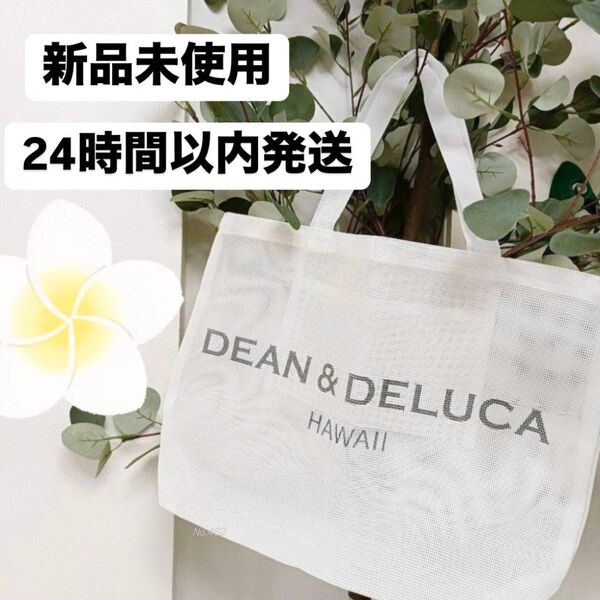 ディーンアンドデルーカ DEAN&DELUCAトートバック 白 ハワイ メッシュ エコバッグ リゾート マザーズバッグ ブランド