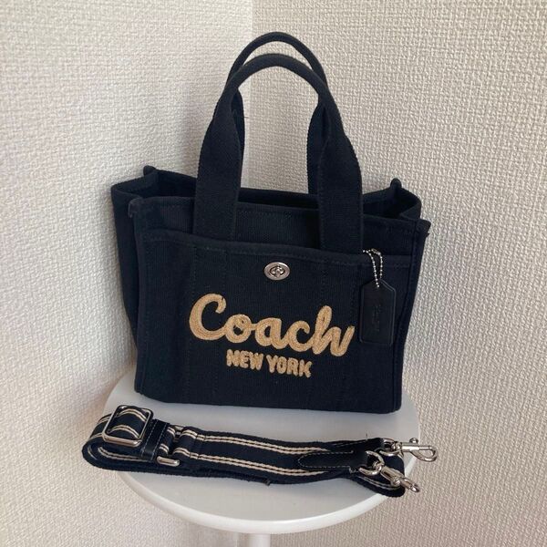 COACH コーチ ミニトートバッグ ブラック 2way