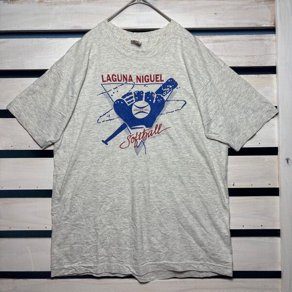 90s usa製 両面プリントTシャツ シングルステッチ グッドデザイン