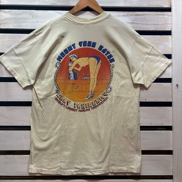 Hanes usa製 Tシャツ L ビンテージ 両面 グッドプリント ジャンク