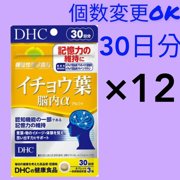 DHC イチョウ葉脳内α 30日分×12袋 個数変更可