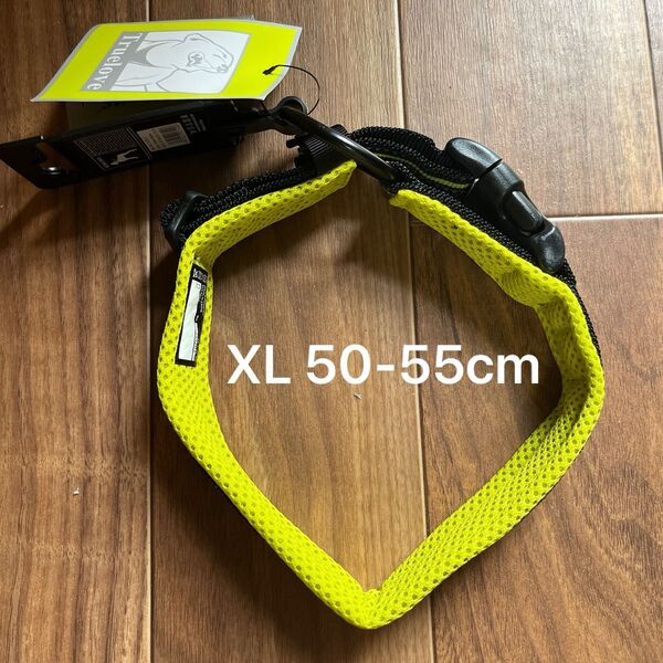 新品/Truelove 犬用首輪 XLサイズ(50〜55cm)/3M反射材付き/通気性◎/ネオン・イエロー
