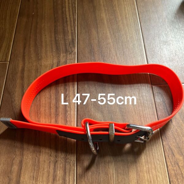 新品/Truelove 犬用首輪 Lサイズ(47〜55cm)/3M反射材付き/防水・防汚・防臭 /オレンジ