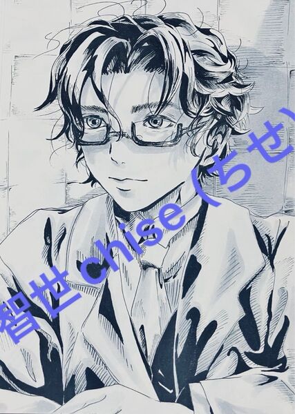 手描き オリジナル イラスト モノクロ 創作 男の子 男子 智世 chise