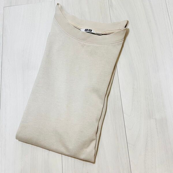 ユニクロ エアリズムコットンオーバーサイズTシャツ L ライトグレー