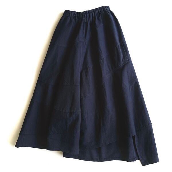 《美品》 00's tricot COMME des GARCONS トリコ コムデギャルソン 変形 フレアスカート ネイビー