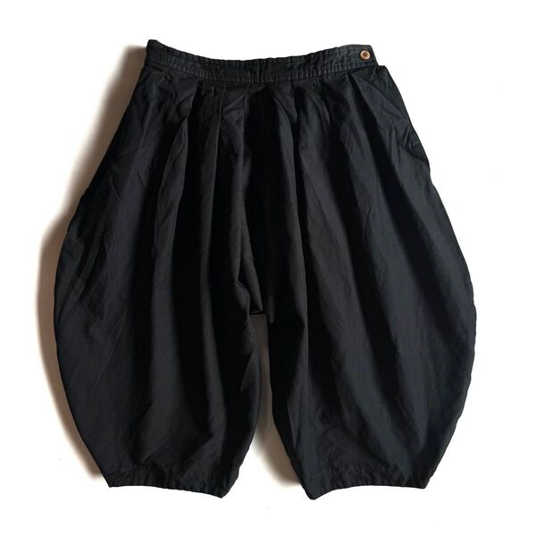 《美品》 COMME des GARCONS コムデギャルソン コムコム ポリ縮 バルーンパンツ サルエルパンツ ブラック XS