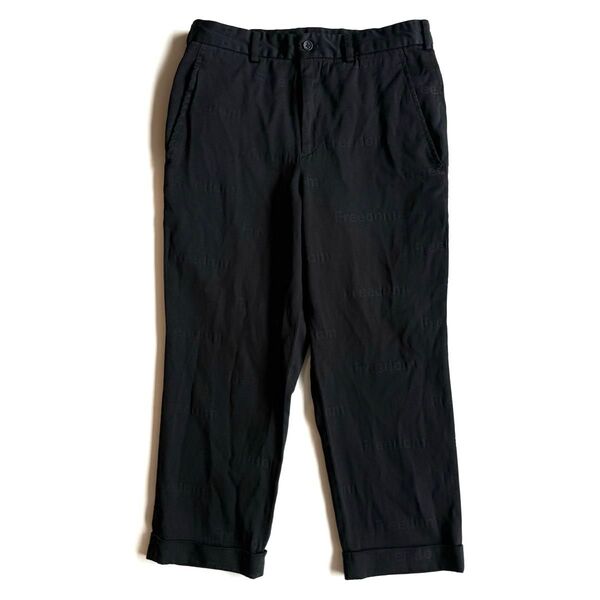 《美品》 BLACK COMME des GARCONS ブラック コムデギャルソン ポリ縮 織り柄 スラックス パンツ M